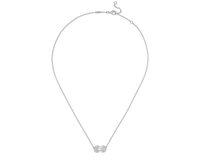 FLD-7B0221 Twisted Rope Half Diamond Medium Tie Chain Pendant