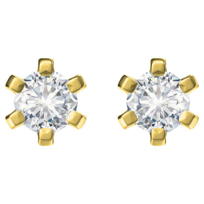 TIF85113553 six-claw round diamond earrings