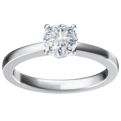 TIF18329992U-shaped four-claw light gold straight arm diamond ring 8.5#