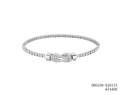 FLD-0B0109-6J0173 small twisted rope half diamond diamond chain guest version bracelet
