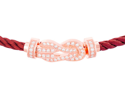 FLD-0B0110-6B0287 twisted rope full diamond medium size bracelet guest version