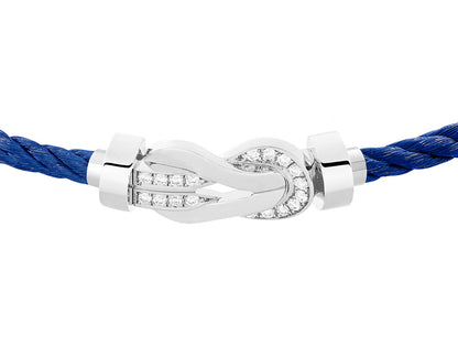 FLD-0B0107-6B0372 twisted rope half diamond medium size bracelet guest version