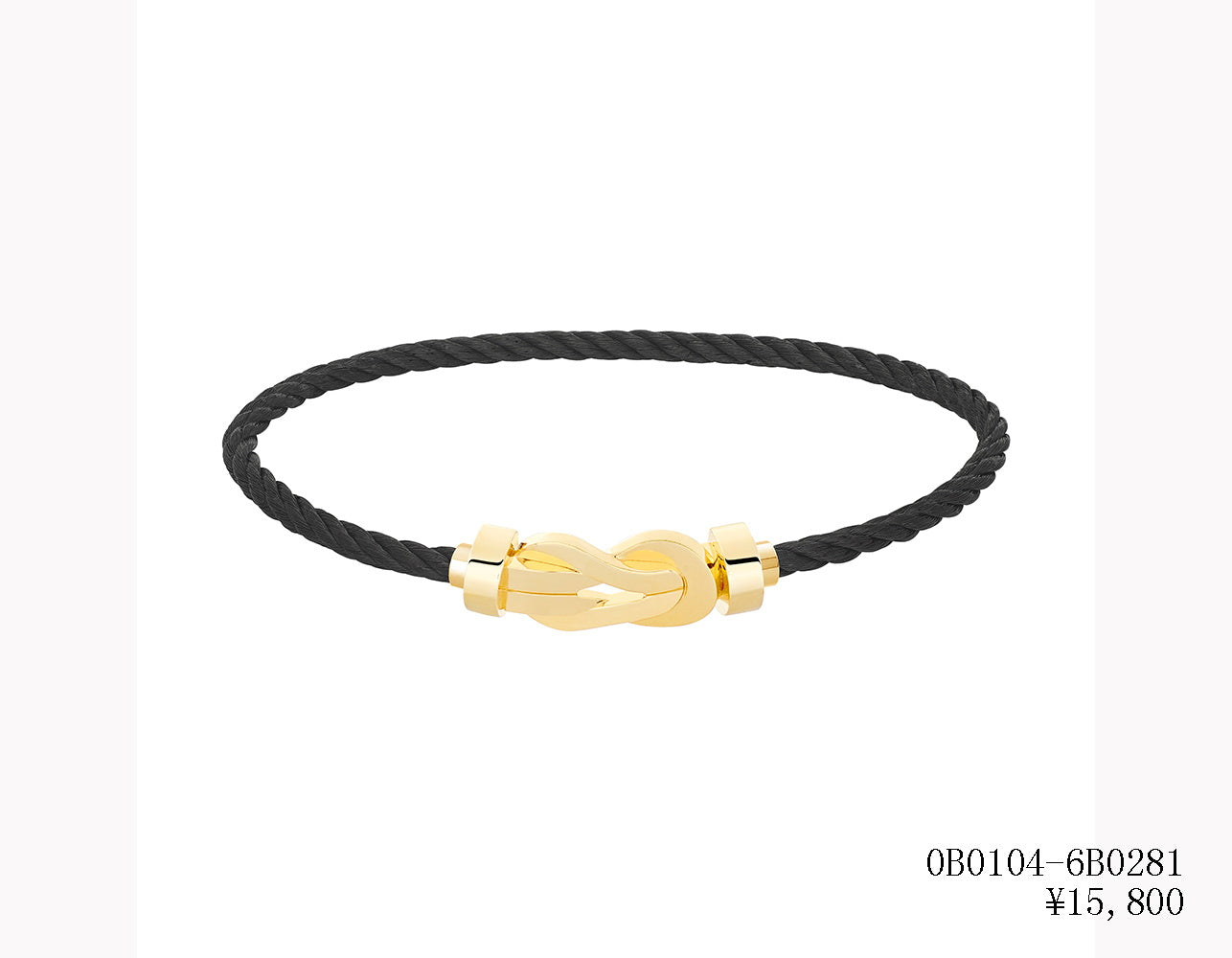 FLD-0B0104-6B0279 twisted rope light gold medium size bracelet guest version