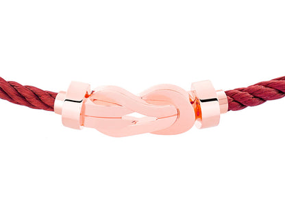 FLD-0B0104-6B0279 twisted rope light gold medium size bracelet guest version