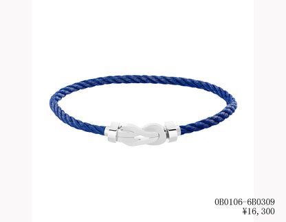 FLD-0B0104-6B0279 twisted rope light gold medium size bracelet guest version