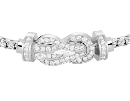 FLD-0B0103-6J0172 Twisted Rope Style Full Diamond Large Bracelet