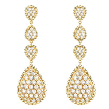 BSL-JCO01290 lotus root, diamond earrings