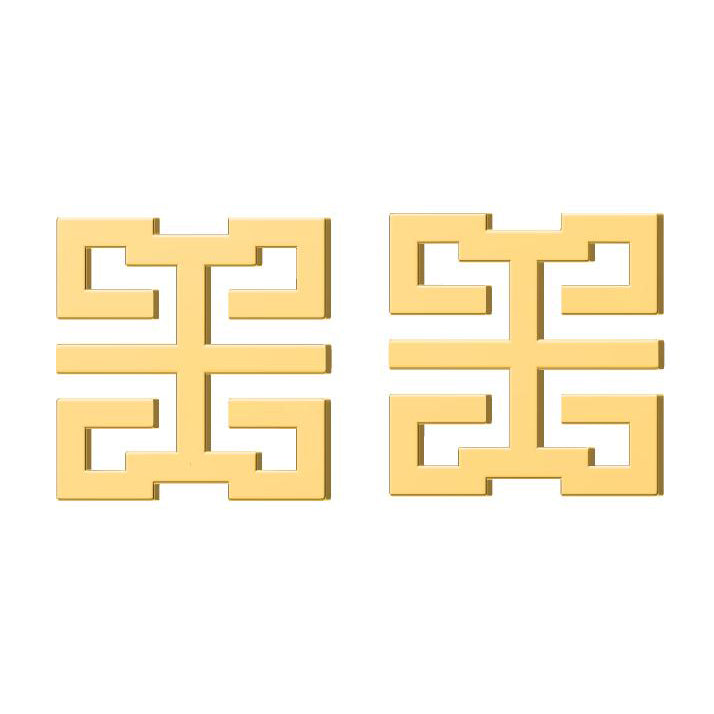 KDY-O6618404 Lucky Charm Window Flower Earrings-2