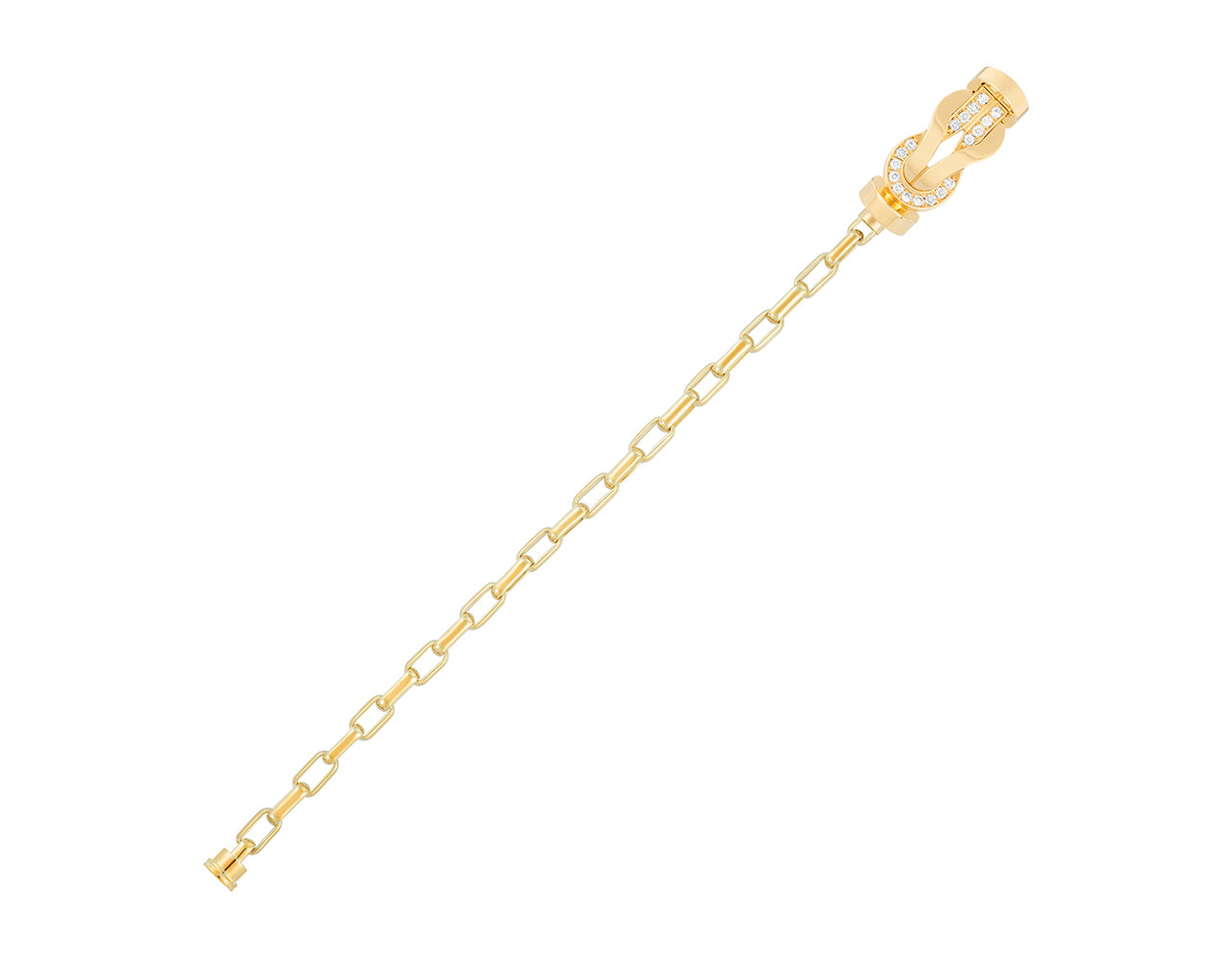 FLD-0B0098-6B0351, twisted rope style, half diamond, large size, gold chain