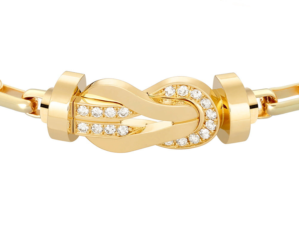 FLD-0B0098-6B0351, twisted rope style, half diamond, large size, gold chain