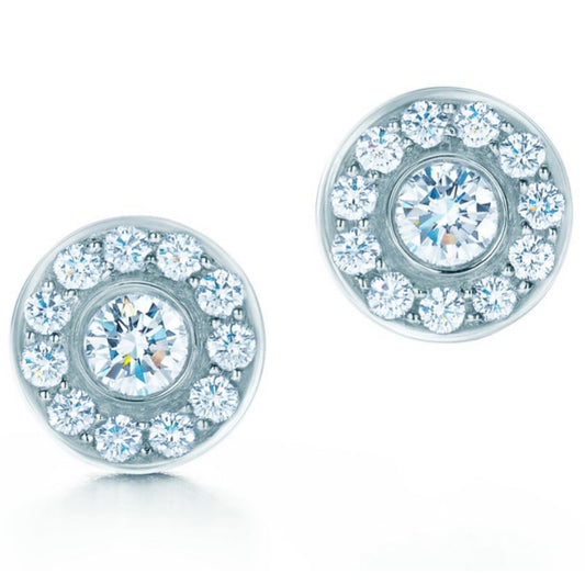 TIF59904142 A circle of stone round diamond earrings
