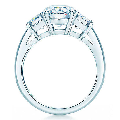 TIF16674728 Cross Four Claw Shoulder Drop Diamond Ring 11#