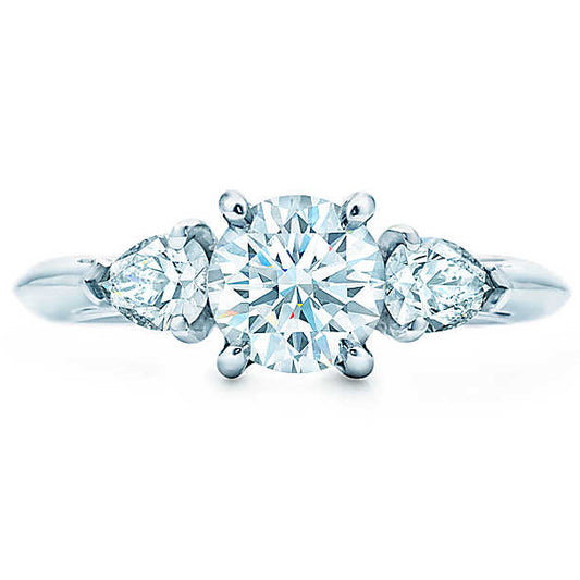 TIF16674728 Cross Four Claw Shoulder Drop Diamond Ring 11#