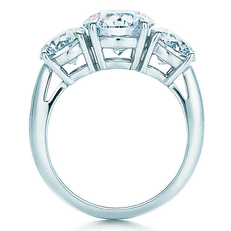 TIF12399637 Cross Four Claws Three Round Diamond Ring