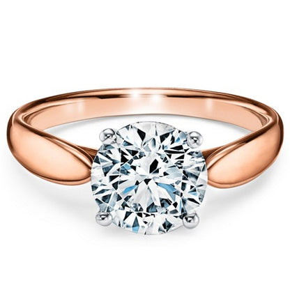 TIF40859836 cross four-claw light gold straight arm diamond ring 13#