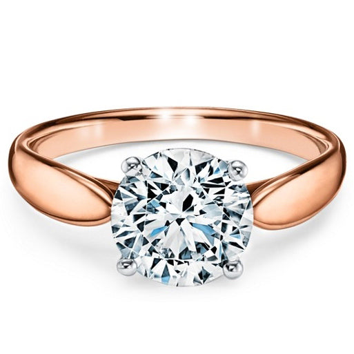 TIF40859836 cross four-claw light gold straight arm diamond ring 13#