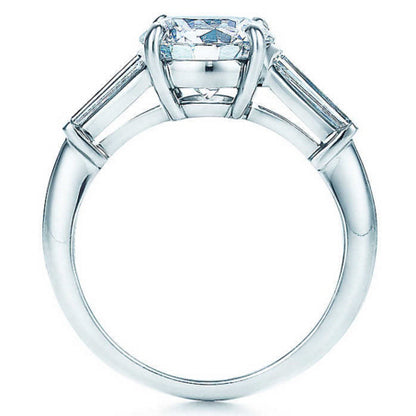 TIF2876633 cross four-claw shoulder square diamond ring 12.5#