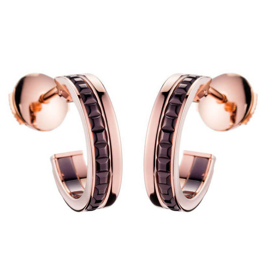 BSL-JCO00708 chocolate, light gold, PVD coated earrings