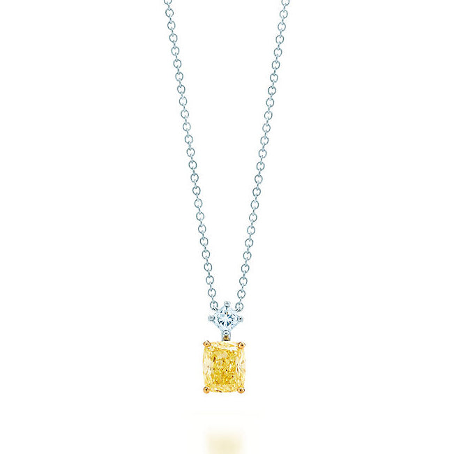 TIF22819251 Cross Four Claw Yellow Diamond Pendant 44661273