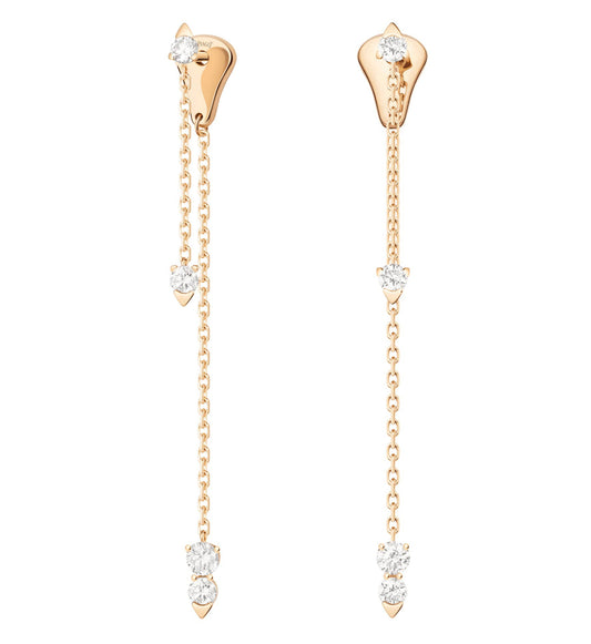 BJ-G38R3000 tassel three-prong multi-wear earrings long earrings