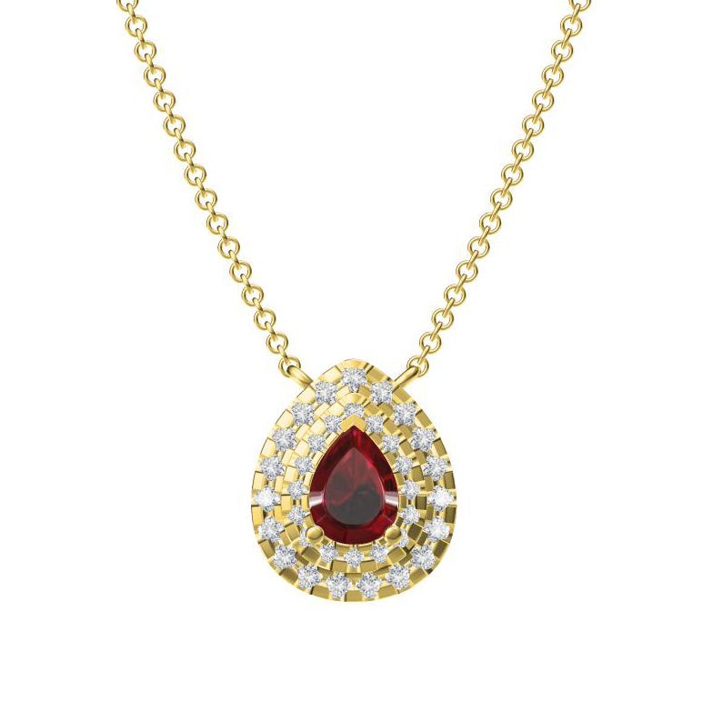 BSL-031 surrounding stone water drop pendant