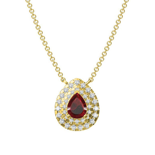 BSL-031 surrounding stone water drop pendant