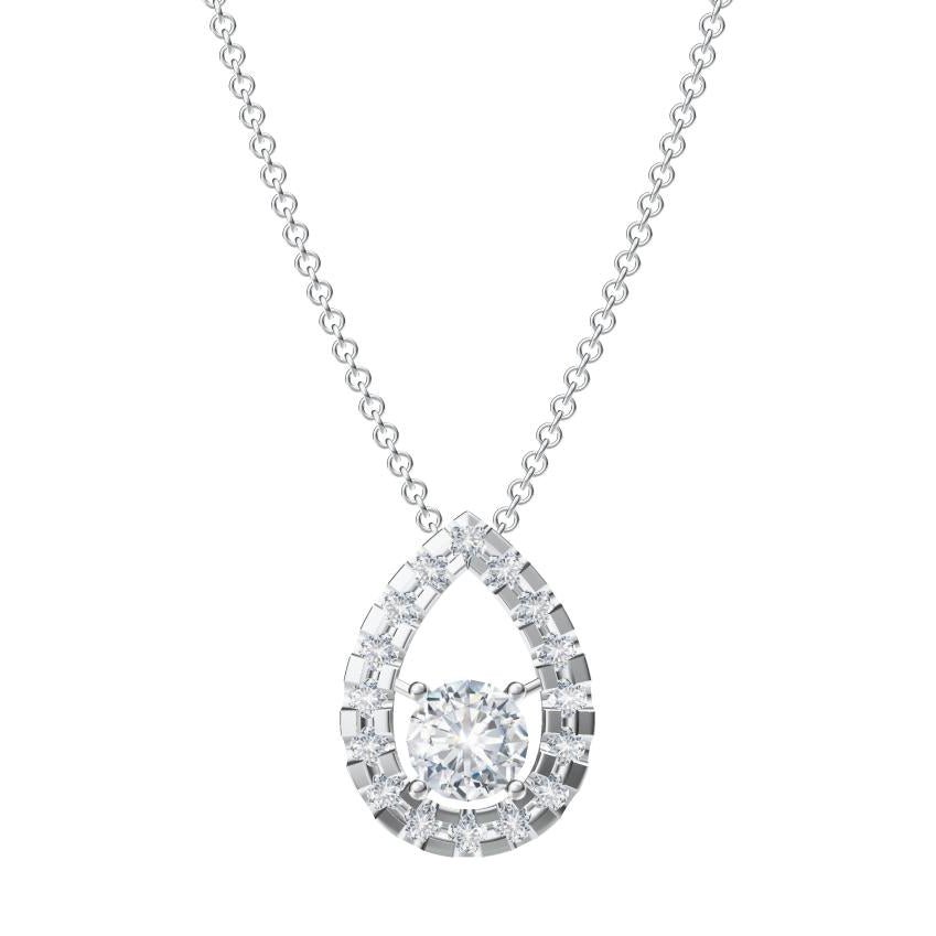 BSL-628 pear-shaped surrounding stone pendant