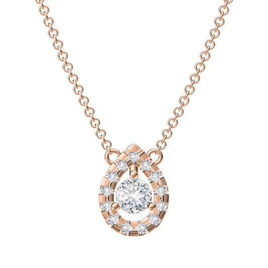 BSL-465 pear-shaped stone chain pendant