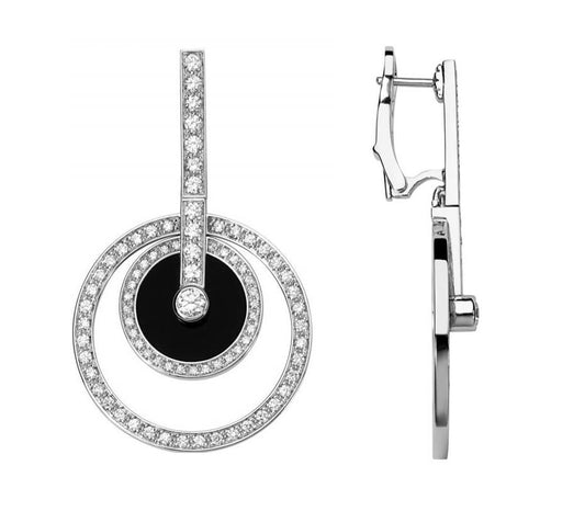 BJ-G38Lb700 agate hoop earrings