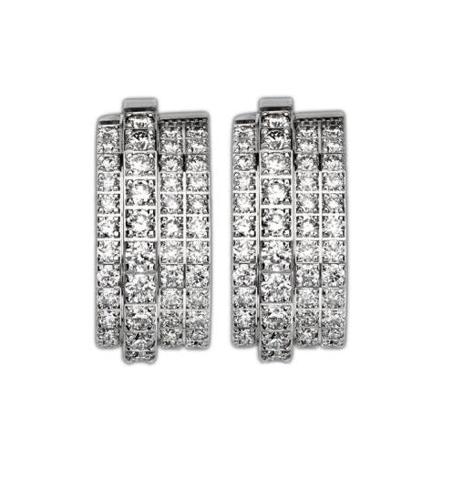 BJ-G38PX300 four-circle diamond-encrusted eccentric earrings