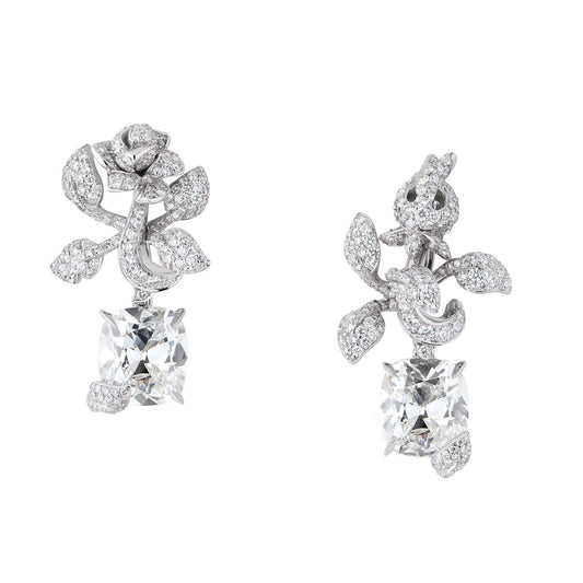 DA-JRCO87752 rose earrings (main stone 9*7.3mm)
