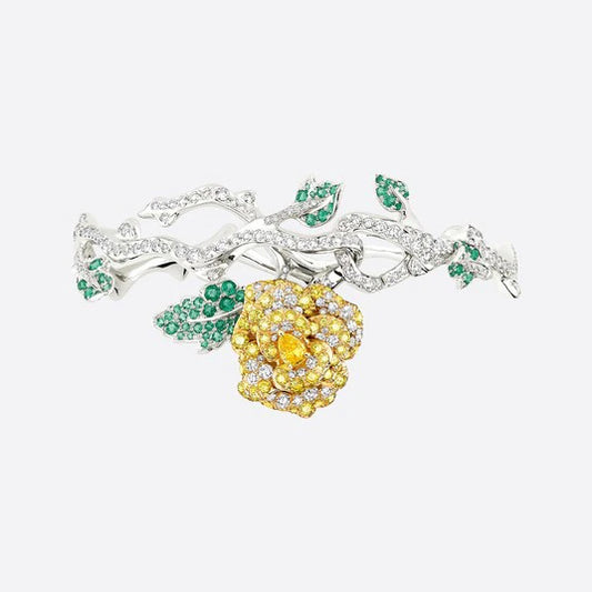 DA-JBAG94513 full diamond flower leaf bracelet