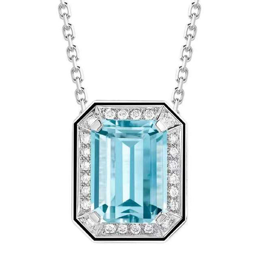 BSL-4761500 small octagonal four-claw stone pendant
