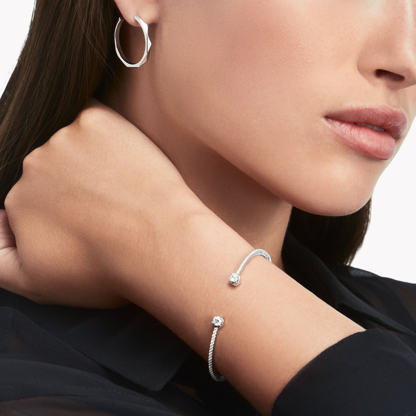GLF-RGE1575 triangular diamond face earrings