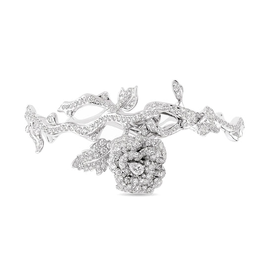 DA-JBAG94013玫瑰花系列满钻手镯（主石7.5*4.5mm）