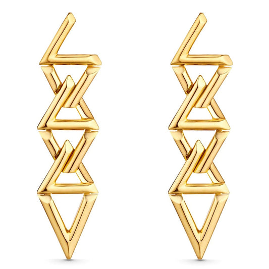 LV-Q96971 plain gold letter earrings