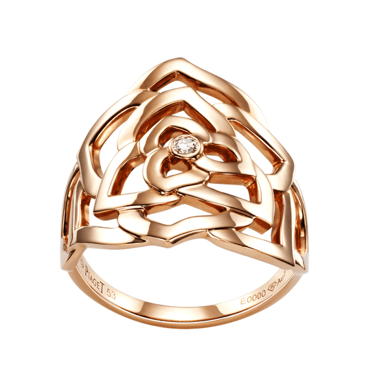 BJ-G34UT100 single diamond ribbon flower ring