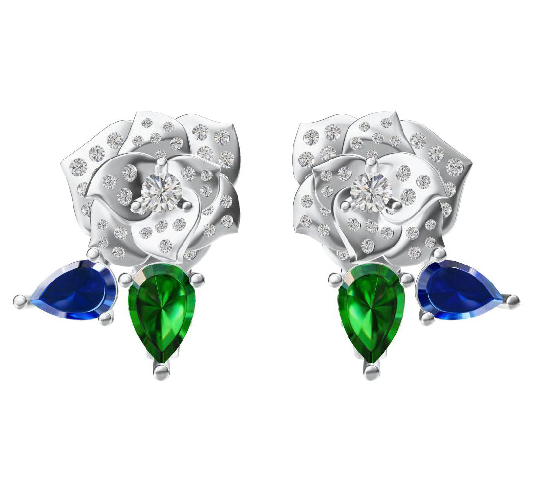 BJ-G38U2710 flower earrings