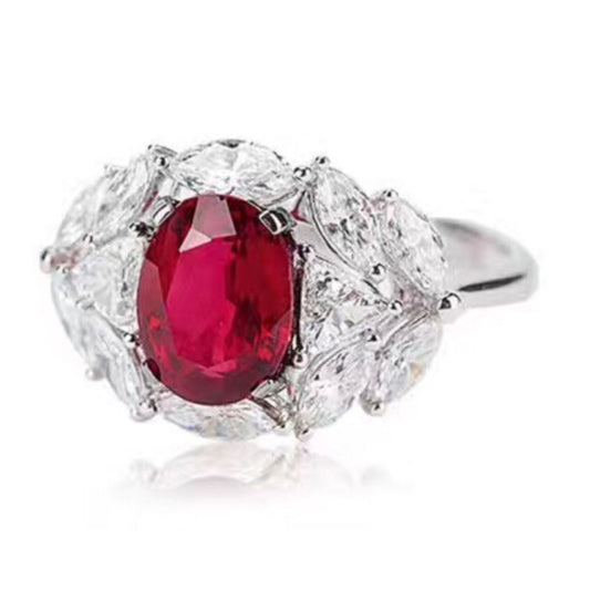 GLF-8054761 Cross Four Claws 1+2 High Shoulder Colorful Ring
