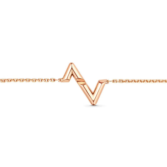 LV-Q95977 letter light gold bracelet
