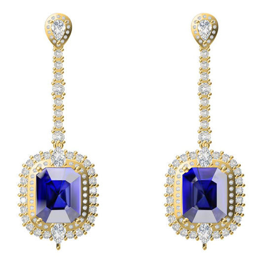 GLF-2807797 small octagonal stone earrings