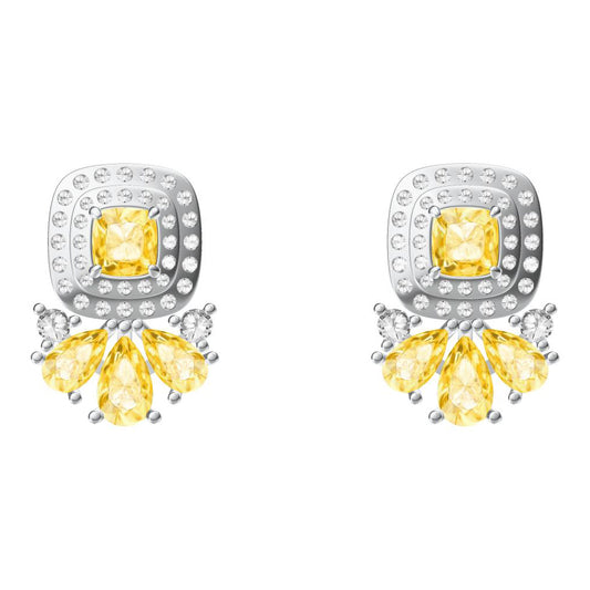 GLF-2366037 pillow-shaped stone two-circle stone earrings