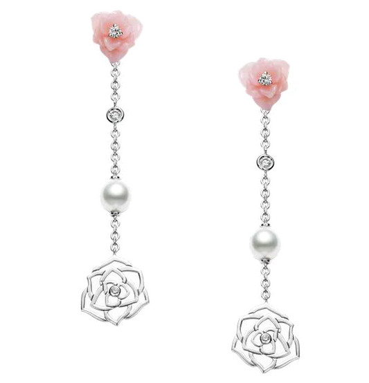 BJ-G38U0055 ceramic hollow flower earrings