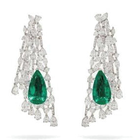 GLF-1833904 pear-shaped colorful treasure earrings