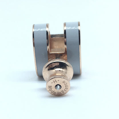 爱H仕-H608001F 12x9.6mm客版滴胶蛋形H耳钉