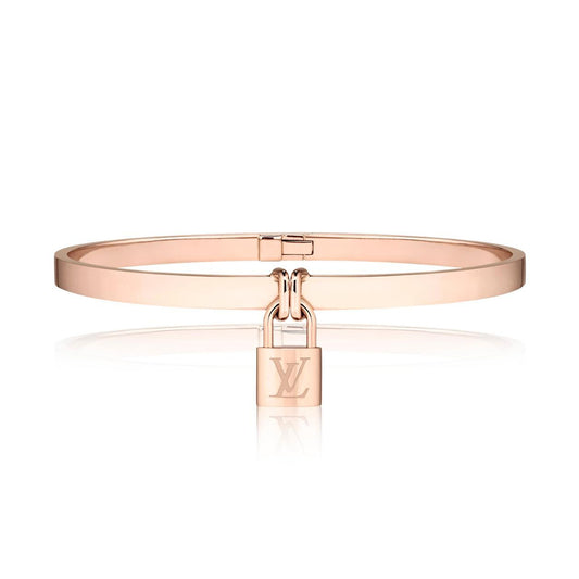 LV-Q95275 light gold lock bracelet