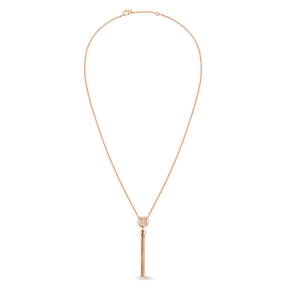 LV-Q93504 small octagonal tassel chain pendant necklace