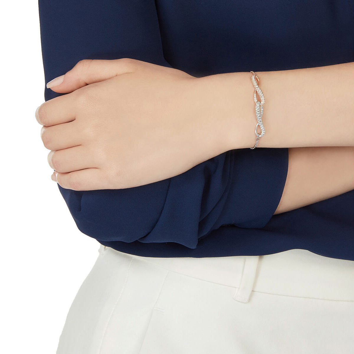SHL-5354085 half diamond 8-character bracelet