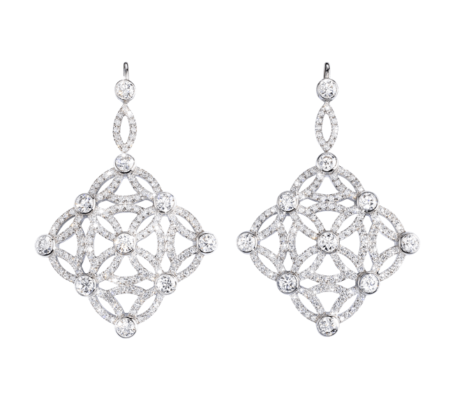 BJ-G38L3C00 full marquise mosaic earrings