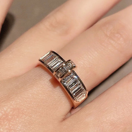 AiH Shi-H176952B 5.7mm Narrow Version Step Square Twist Ring 51#